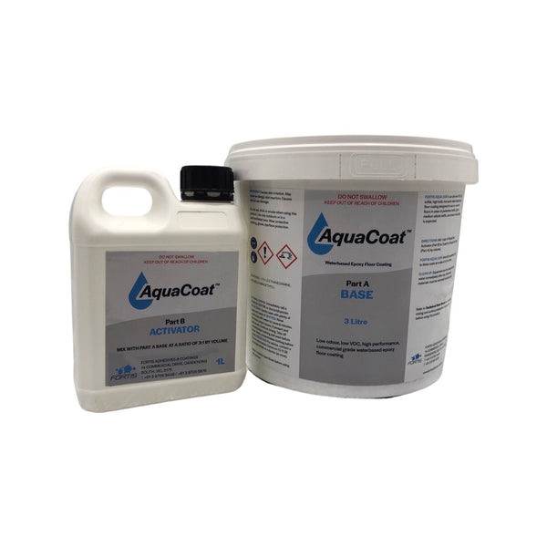 AquaCoat™ Waterbased Epoxy Floor Coating Fortis Adhesives & Coatings